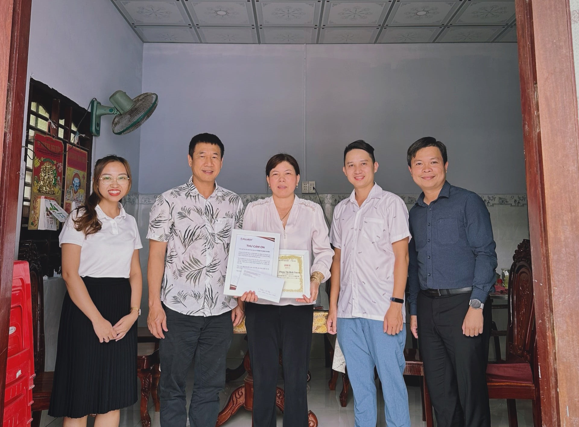 Đoàn Suleco trực tiếp thăm hỏi và chia sẻ cùng gia đình Thực tập sinh có thành tích tiêu biểu